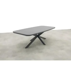 Hartman Napoli/Soreno deens ovale verstelbare tuinset 240x110 cm. - Licht grijs