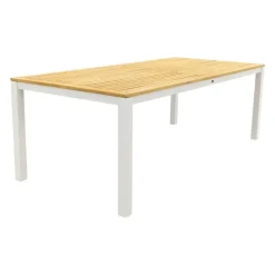 Hartman Sonata tuintafel 220x100 cm. - Teak - wit