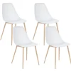 HAZELTON - Set van 4 stoelen - Wit - Synthetisch materiaal