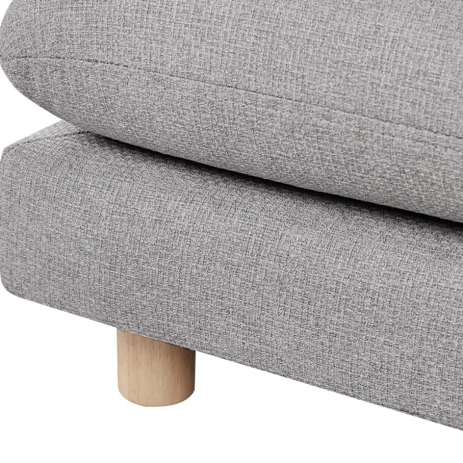 HEDEN - Ottomaan - Grijs - Polyester