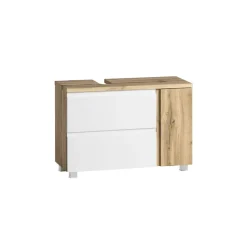 Held Wastafelkast Varese - 85 x 47 x 56 cm - Wotan Oak / White