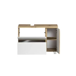 Held Wastafelkast Varese - 85 x 47 x 56 cm - Wotan Oak / White