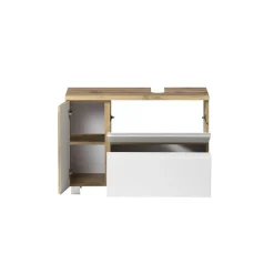 Held Wastafelkast Varese - 85 x 47 x 56 cm - Wotan Oak / White