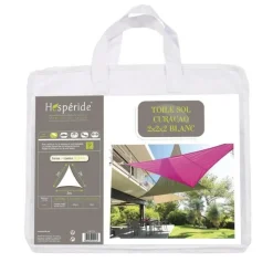 Hesperide Schaduwdoek Curacao - driehoekig - wit - 2 x 2 m