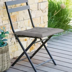 Hesperide Stoelkussens - binnen/ buiten stoelen - grijs - 40x4 cm