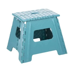 HI Huishoudtrap - blauw - 38x32x31 cm - opvouwbaar - keukentrap