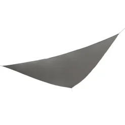 HI schaduwdoek/zonnescherm driehoek - grijs - 5 x 5 x 5 m