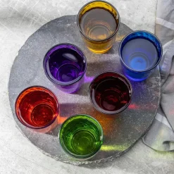 HI Waterglazen/drinkglazen - 6x - kleurenmix - 320 ml