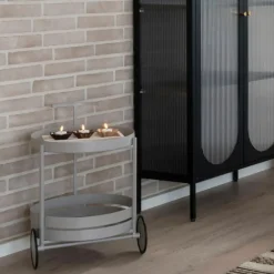 Hioshop Beja barwagen 2 planken grijs