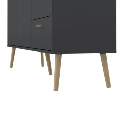 Hioshop Bodo dressoir 2 deuren- 3 lades matgrijs