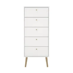 Hioshop Bodo kommode 5 lades wit
