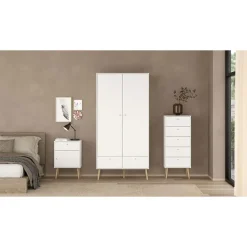 Hioshop Bodo kommode 5 lades wit