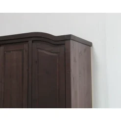 Hioshop Bruine 3-deurs kledingkast Rico