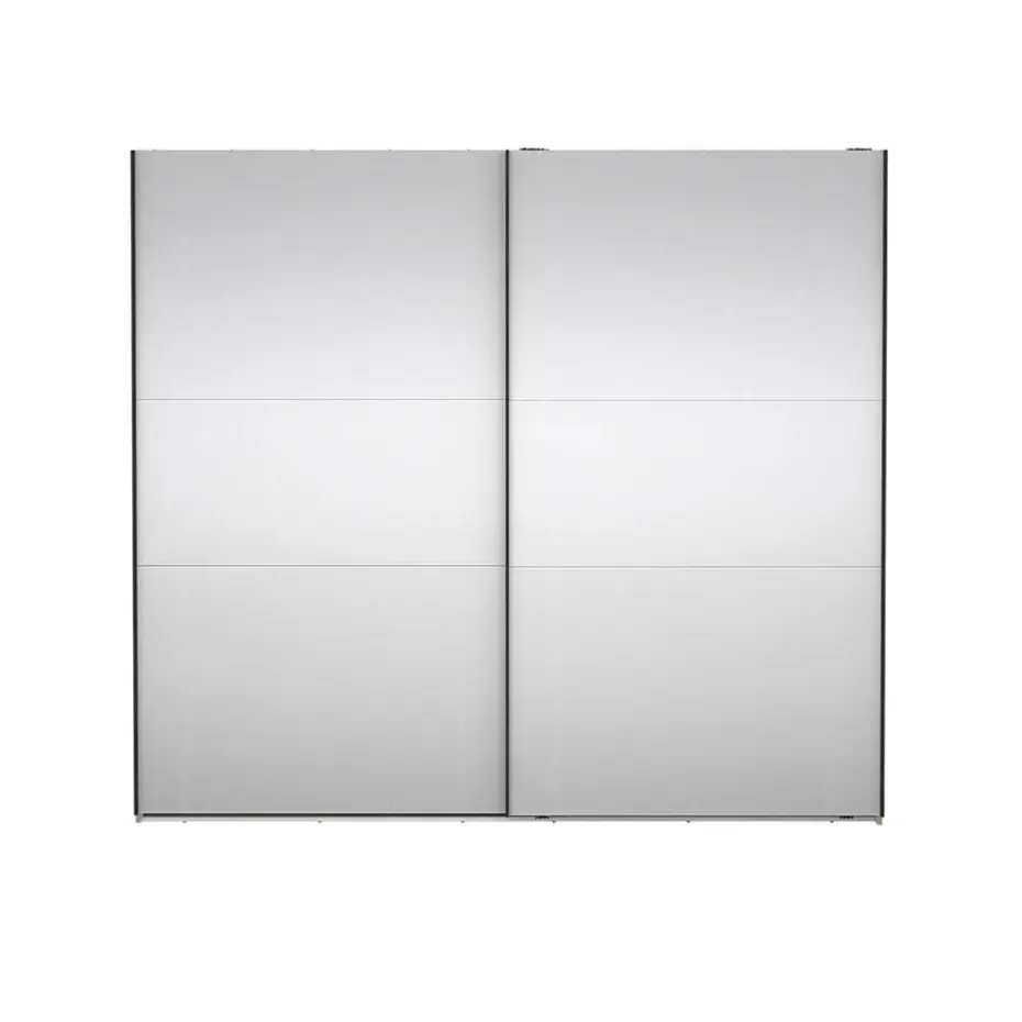 Hioshop Como schuifdeurkast 2 deuren met spiegel 245x220cm eikdecor