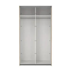 Hioshop Como schuifdeurkast 2 deuren met spiegel 120x220cm eikdecor