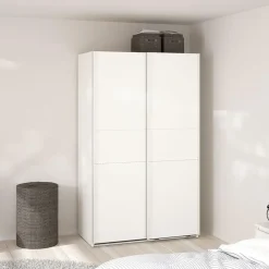 Hioshop Como schuifdeurkast 2 deuren 120x200cm wit