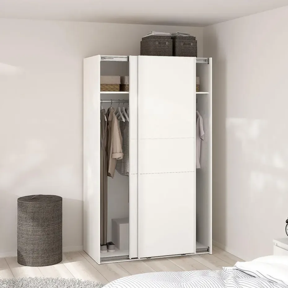 Hioshop Como schuifdeurkast 2 deuren 120x200cm wit