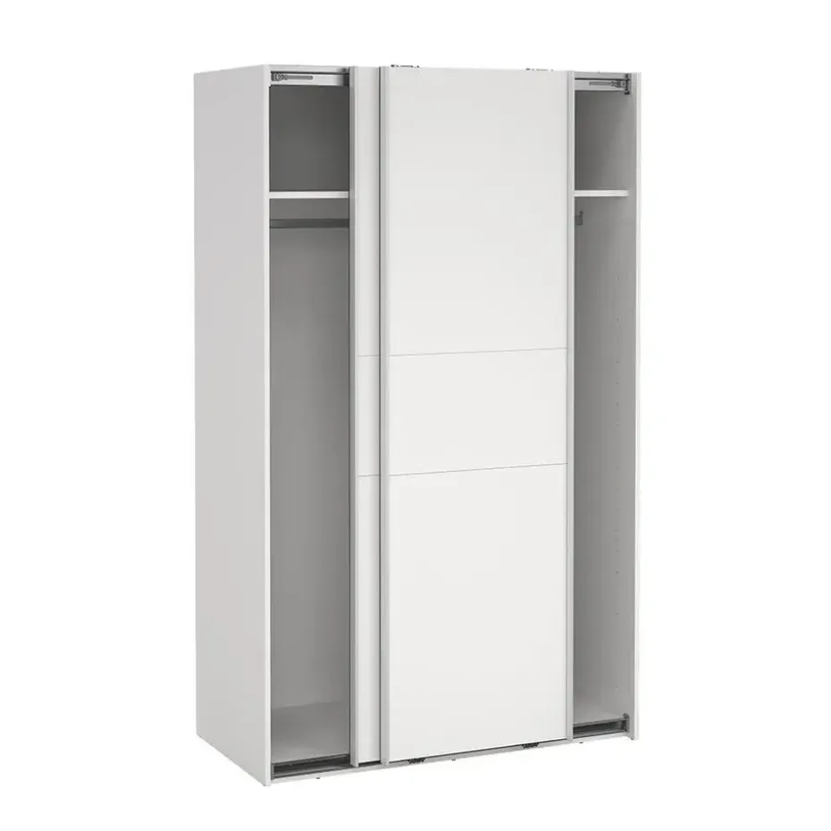 Hioshop Como schuifdeurkast 2 deuren 120x200cm wit