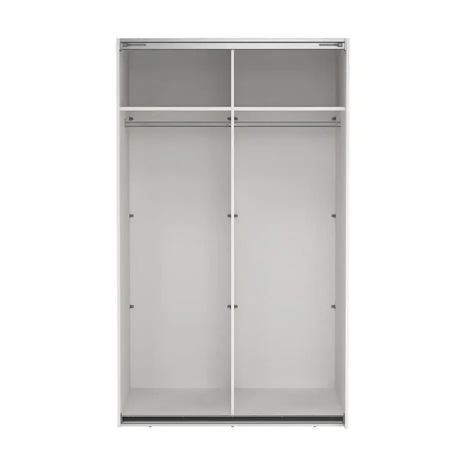 Hioshop Como schuifdeurkast 2 deuren 120x200cm wit