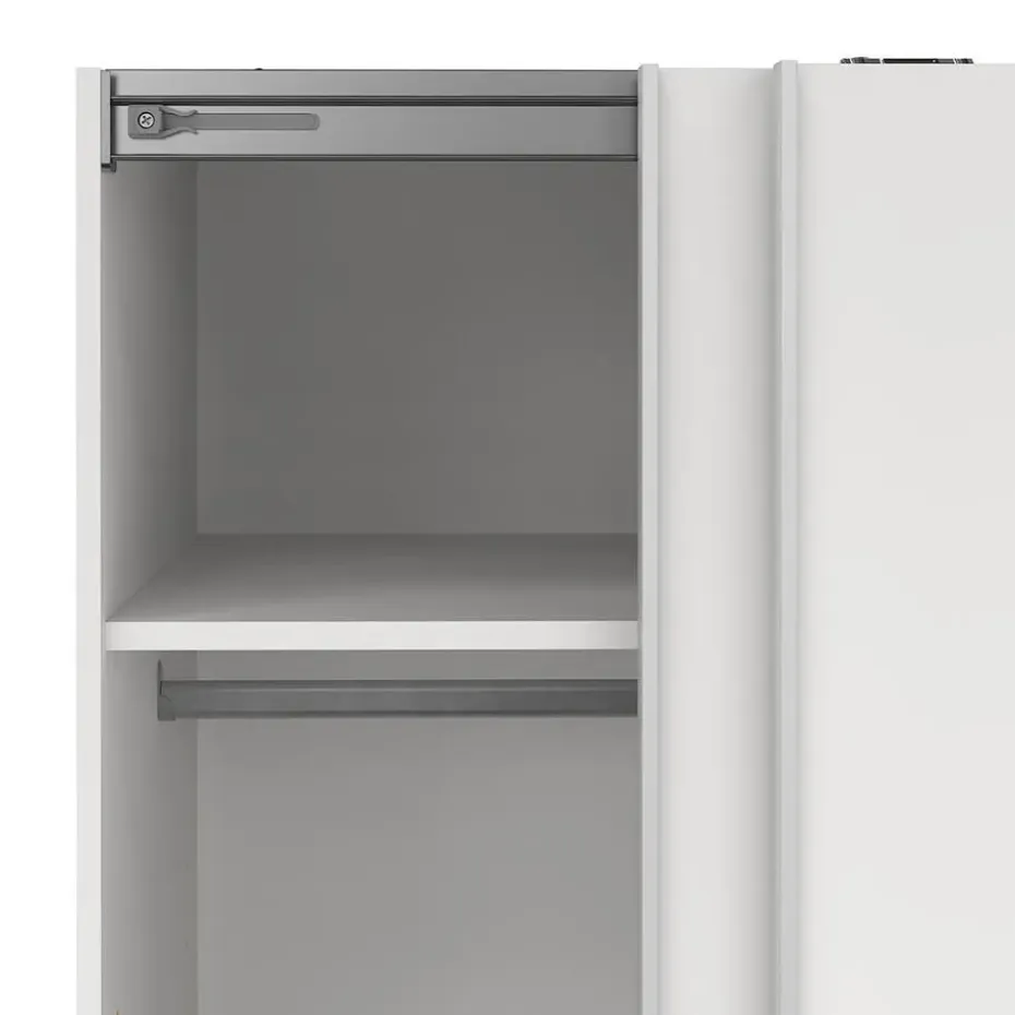 Hioshop Como schuifdeurkast 2 deuren 120x200cm wit