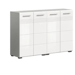 Hioshop Copa badkamer C7 wit hoogglans- lichtgrijs