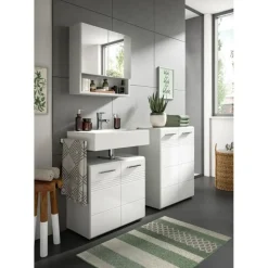 Hioshop Copa badkamer C7 wit hoogglans- lichtgrijs