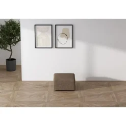 Hioshop Cubic poef bruin