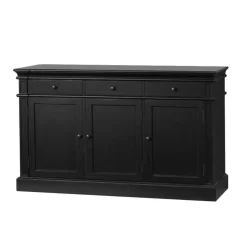 Hioshop Dressoir Mozart zwart antiek sideboard