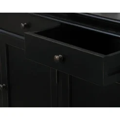 Hioshop Dressoir Mozart zwart antiek sideboard