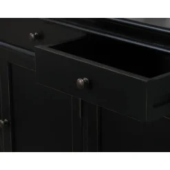 Hioshop Dressoir Mozart zwart antiek sideboard