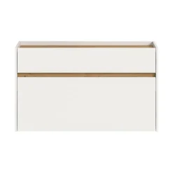 Hioshop Drive schoenenkast 1 vouwdeur- 1 lade wit