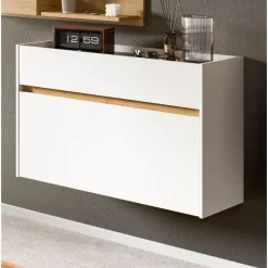 Hioshop Drive schoenenkast 1 vouwdeur- 1 lade wit