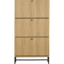 Hioshop Dylan schoenenkast 3 lades natuur