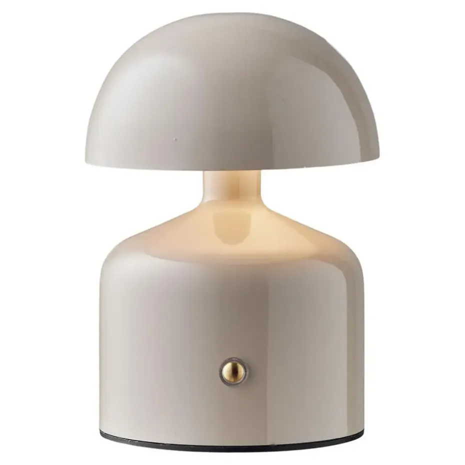 Hioshop Elida bureaulamp oplaadbaar grijs