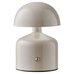 Hioshop Elida bureaulamp oplaadbaar grijs