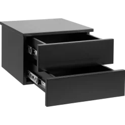 Hioshop Elmsworth nachtkastje 2 lades zwart