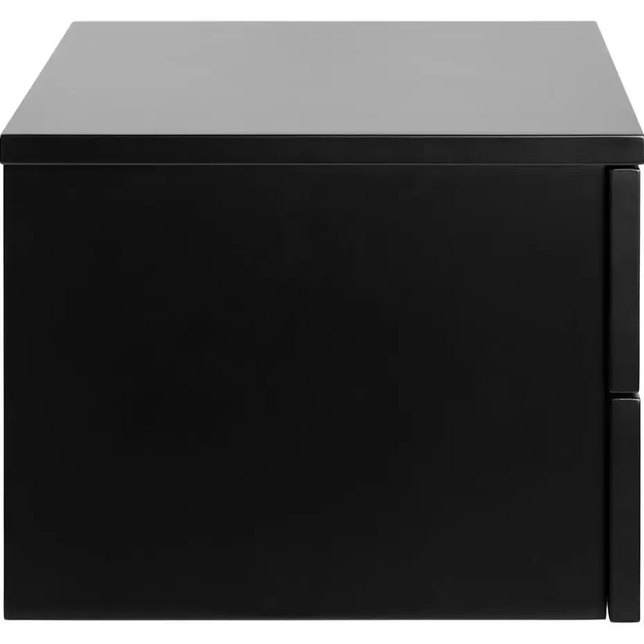 Hioshop Elmsworth nachtkastje 2 lades zwart