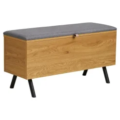 Hioshop Elna bank met opbergruimte eikendecor