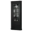 Hioshop Hoekvitrinekast hoekkast zwart antiek patine barok Mozart