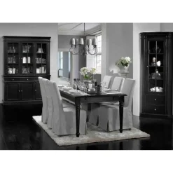 Hioshop Hoekvitrinekast hoekkast zwart antiek patine barok Mozart