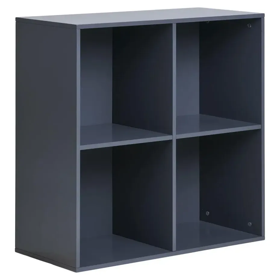 Hioshop Horne Wandplank 69x30x69cm donkergrijs