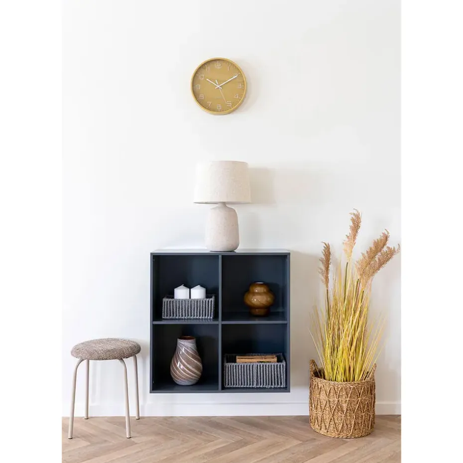 Hioshop Horne Wandplank 69x30x69cm donkergrijs