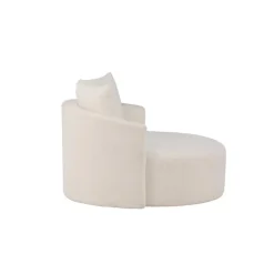 Hioshop Kelso bank Ø116cm 2 persoons teddy wit