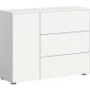 Hioshop Loft dressoir 3 laden 1 deur wit