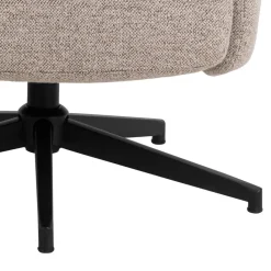 Hioshop London fauteuil recliner met voetenbank bouclé beige