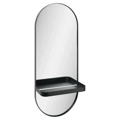 Hioshop Maria spiegel 1 plank zwart