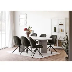 Hioshop Mia spiegel teddyframe wit