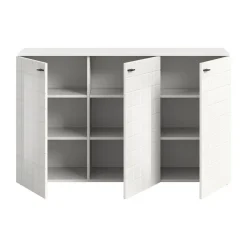 Hioshop Monte dressoir 3 deuren wit hoogglans