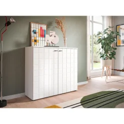 Hioshop Monte dressoir 2 deuren wit hoogglans