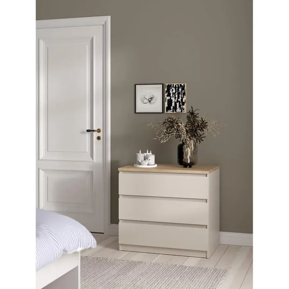 Hioshop Naia ladekast 3 lades eikdecor